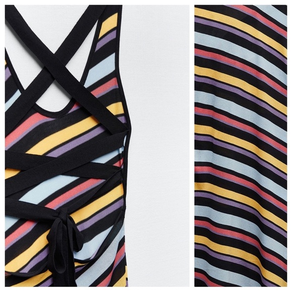 NWT. Zara Diagonal Striped Knitted Midi Dress. Size S. - Picture 5 of 9